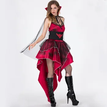 Moterų Sexy Gotikos Vampyro Kostiumas Helovinas Fantasia Vampyras Cosplay Fancy Dress Karnavalas Komplektai