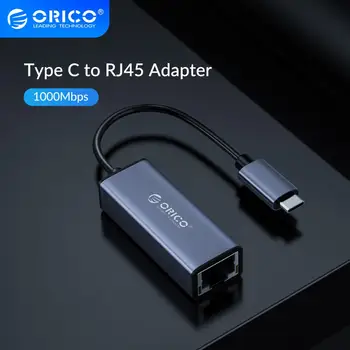 ORICO C Tipo LAN Gigabit Ethernet Adapter USB2.0/3.0 RJ45 Gigabit laidinio tinklo kortelė Disko-nemokamai MacBook Pro 