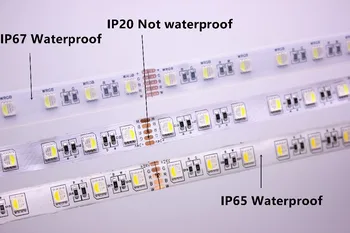 LED juostelė DC24V RGBWW vandeniui IP20 IP65 IP67 5050smd 60LED/m 5m/Roll RGBW LED šviesos juostelės nemokamas pristatymas