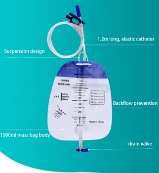 5 dalį, stabdžių nesandarumas maišelį medicinos šlapimo maišelis šlapimo surinkimo maišeliai 1500 ml sustorėjimas šlapimo maišelis vyrų ir wome