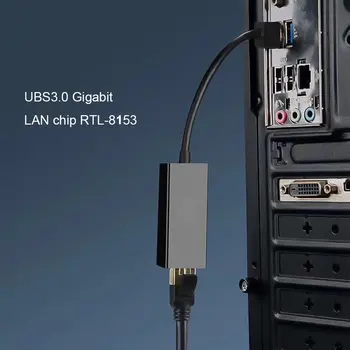 USB 3.0, Ethernet Adapteris USB Tinklo Kortelę, RJ45 1000Mbps Lan RTL8153 už Win7/Win8/Win10 Už 