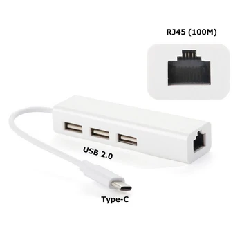 Rankman C Tipo Tinklo Kortelė RJ45 Ethernet Lan USB 2.0 3.0 Adapteris, skirtas 