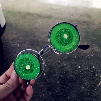 Kūrybinių mados turas arbūzas akiniai nuo saulės studija, skirta ponios juokingi akiniai nuo saulės, rankų darbo akiniai su būda NX