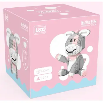 LOZ Blokai Animacinių filmų Donkey Aukcioną Paveikslas Plytų Pink Angel Kiaulių Modelis Mergaitėms, Dovanos Cute Lėlės Vaikų Žaislai Vaikams Šiuo 9255