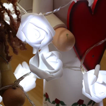 Girlianda Žibintas su baterijomis 10 20 40 Rožių Gėlių Kalėdų Dekoratyvinis LED Pasakų String dega Vestuvės Valentino