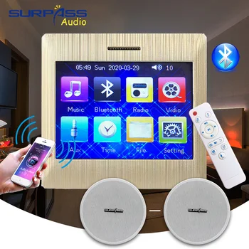 Mini Bluetooth Stiprintuvo Lubų Garsiakalbių Komplektas, Touch Screen Stiprintuvo 15-40Watts Lubų Garsiakalbis Namų Fono Muzikos Sistema