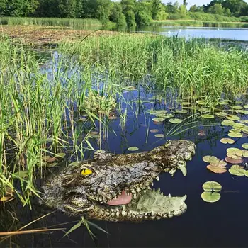Aukštos Kokybės Plūduriuojantis Burna Krokodilo Galva Vandens Masalui Sodo Ar Tvenkinio Meno Apdaila