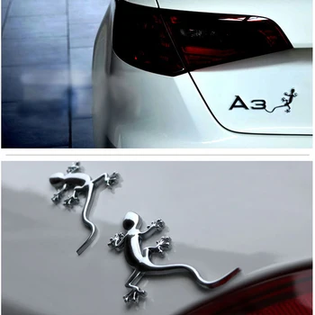 DSYCAR 1Pcs 3D Metalo Gecko Automobilio Pusės Sparnas Galinis Kamieno Logotipas Ženklelis Lipdukas Lipdukai DŽIPAS 
