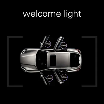 2VNT/komplektas Šešėlis Lempa Projektoriui Lengvųjų Automobilių Led Bevielis Durų Automobilio Logotipas Šviesos Sveiki Dekoro Lempos Lazerio Automobilių Lengvųjų Automobilių Reikmenys