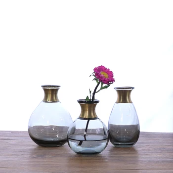 NAUJA Stiklo vaza Vario žiedas burną mažos vazos Sausų gėlių vaza Hydroponic Konteinerių vaza vestuvių namų puošybai