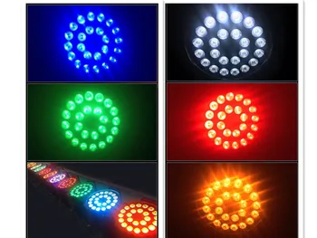 6 unids 24x18W RGBWA + UV 6in1 DMX LED Par LED de Lujo los dere dj iluminacion 6in1 rgbwa uv llevo luz de la igualdad DJ dmx luz