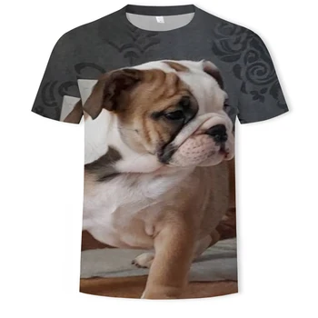 Vyriški gyvūnų T-shirt šuo / pet 3D atspausdintas T-shirt vyrai juokinga, T-marškiniai, trumparankoviai O-apykaklės 3D atspausdintas vasaros drabužių 110-6XL