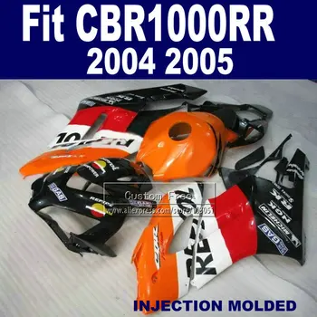 Custom Įpurškimo lauktuvės komplektas Honda REPSOL 2004 m. 2005 m CBR1000RR CBR 1000 RR 04 05 CBR 1000RR purvasargiai bodykits
