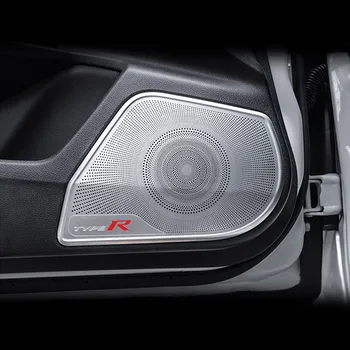 Durys nerūdijančio plieno garsiakalbių garso dekoratyvinis rėmelis apdailos keitimo reikmenys Honda Civic 10. 2016 m. 2017 m. 2018 m. 2019 m.