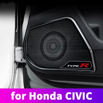 Durys nerūdijančio plieno garsiakalbių garso dekoratyvinis rėmelis apdailos keitimo reikmenys Honda Civic 10. 2016 m. 2017 m. 2018 m. 2019 m.