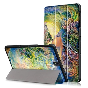 Spausdinti Stovėti Odos Apvalkalas Funda Pajėgumų Padengti Case For Samsung Galaxy Tab S3 9.7 T820 T825 SM-T820 SM-825 Tablet Coque +Filmas +Rašiklis
