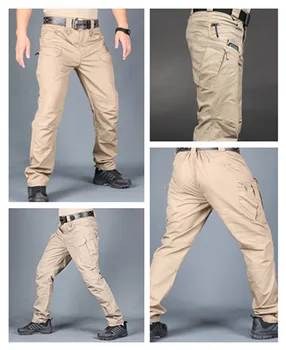 Soqoool Vyrų Kamufliažas darbo drabužiai Elastinga dilimui Multi-pocket Karinės Taktinės Kelnės Lauko Bėgimas Plius Dydžio Kelnes