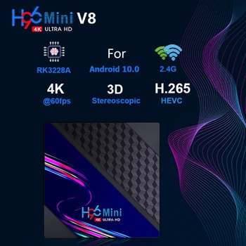 H96 Mini V8 RK3228A 8GB 16GB Smart TV Box Remti 1080p 