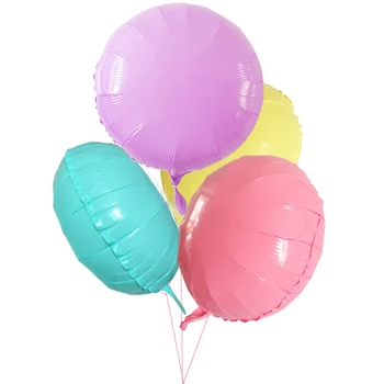 10vnt 18inch Saldainiai macarons Folija balionas Širdies star Apvalus Aliuminio plėvelę, balionas Vestuvių kūdikio gimtadienio apdailos reikmenys