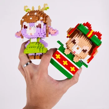 SS Mini Gyvūnai Triušių Lokys Blokai Kalėdų Dovana Anime Diamond Micro Plytų Žaislai Vaikams dovanos