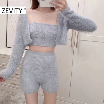 Zevity naujas moterų mados kietosios spalvos minkštas mezgimo megztinis ponios ilgomis rankovėmis atsitiktinis cardigan megztinis prašmatnus outwear viršūnes S389