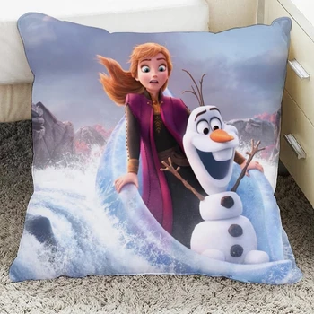 Disney Frozen2 Elsa Anna Filles Decoratif/Sieste Taies D'oreiller Dessin Animé Housse De Coussin 1 Pièce Sur šviečia Canapé Enfants