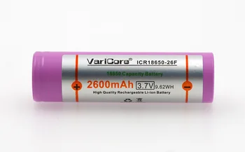 VariCore Naujas Originalus 18650 ICR18650-26 2600mAh, Li-ion, 3,7 V Įkrovimo Baterija (akumuliatorius žibintuvėlį baterijos