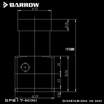 Barrow DDC PWM Siurblys 17W Didžiausias Srautas Liftas 5,5 Metrų 960L/H / DDC Combo Siurblys + Rezervuaras / Ilgis 195mm 245mm / Aušinimo skysčio Bakelis RGB