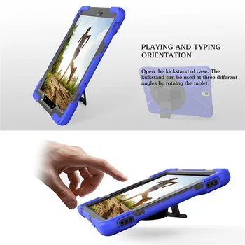 Tablet Case For Samsung Galaxy Tab S3 9.7 SM-T820 T825 Padengti Funda Vaikai Saugus, atsparus smūgiams Sunkiųjų Silikono Kietos Rankos Turėtojas