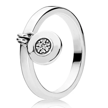 Originalus Medis Meilės Žiedas Crystal Šiuolaikinio Pearl Žiedai Parašas Užraktas Žiedai 925 Sterlingas Sidabro Žiedas Pandora Papuošalai