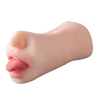 Vyrų Masturbator Realistiškas 3D Burnos Giliai Gerklės, Burnos Dantys, Liežuvis Čiulpti Kišenėje Stroker Masturbuojantis Taurės Vyrų Sekso Žaislai