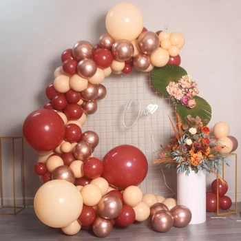 166pcs Vestuvių Dekoravimas Valentino Diena balionų girliandą arch Granatų Raudonos latekso Balionas Dekoro Namuose Naujųjų metų 2021