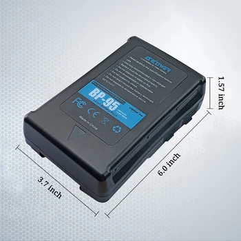 SKOWER V mount baterija (BP-95 14.8 V/6600mAh) V-mount V-lock Lion Baterijos Vaizdo Kamera Su USB Prievadas + D-Bakstelėkite Įkroviklis