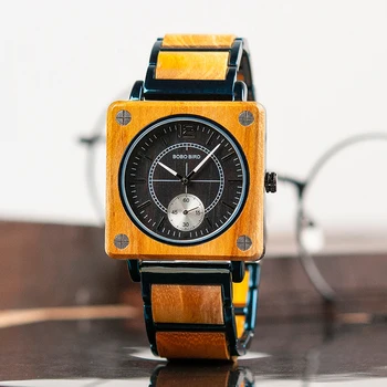 Relojes hombre 2020 BOBOBIRD Žiūrėti Vyrų Medienos pagani dizaino Kvarcinis Laikrodis Laikrodis Viršų Prabangių Dovanų Dėžutėje L-R14