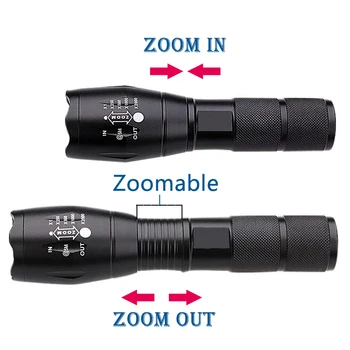 Z20Litwod 2017 USB Žibintuvėlis XM-L2 T6 Taktinis Žibintuvėlis Zoomable Galingas Šviesos Lempos kempingas Apšvietimas USB Įkroviklis