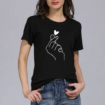 Naujas Atvykimo Grynos Medvilnės trumparankoviai marškinėliai Mergaitei, Mielas Širdies Modelis Apvalios Apykaklės Vasaros Tees Minkštos Medvilnės T Shirts