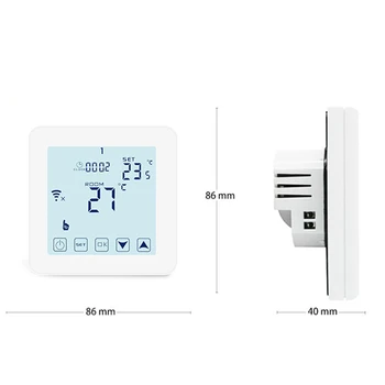 Thermoregulator LCD Jutiklinis Ekranas Patalpos Temperatūros Reguliatorius Termostatas, Skirtas Elektrinis Grindų Šildymas