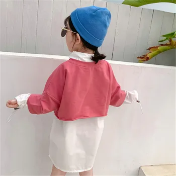 Mihkalev baby girl rudenį drabužių 2021 vaikai rudens drabužių rinkinys ilgomis rankovėmis vaikų tracksuit Viršūnes+marškinėliai suknelė mergaitėms komplektus, Rinkinius