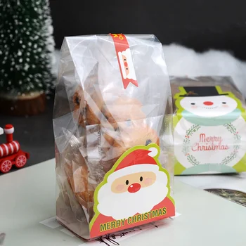 LBSISI 20Sets Kalėdų Dovanų Maišelį Sausainių Saldainių Krepšiai Plastiko Maišą Lollypop Duonos Pakavimo Šalis, Vestuvių Dekoravimas Šokolado Dėžutė