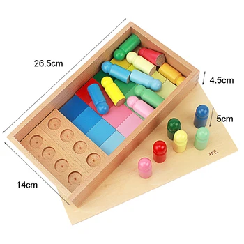 Žaislai Montessori Spalva Panašumas Rūšiavimo Užduotis Medienos Mažas Versija Žaislai Vaikams Brinquedo Sensorinėmis Žaislas Ankstyvo Mokymosi