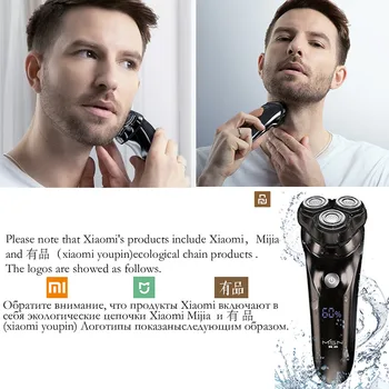 Skustuvai Elektrinį skustuvą, barzda skusti skustuvu Barzda timmer vyrų IPX7 skutimosi mašina vyras LCD Ekranas skustuvai xiao mi Youpin