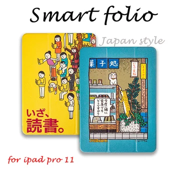 Japonija stiliaus Folio Case for iPad Pro 11 Colių 2018 Stiprus Magnetinis Slim Smart Cover iPad Pro 11 2018 Laida (3rd Gen)