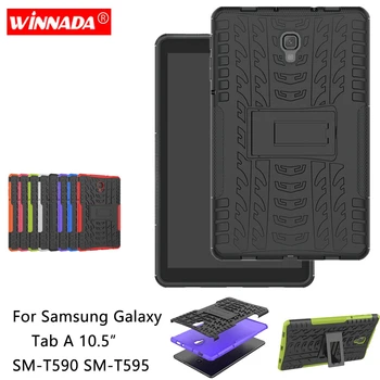 Samsung Galaxy Tab 10.5 T590 atveju SM-T590 T595 Tablet 10.5 colio 2018 redakcija šarvai TPU+PC atsparus smūgiams Stovo Dangtelis