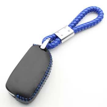 XIEAILI natūralios Odos Remote Key Chain 3Button Klavišą Flip Case Cover For Citroen DS3/DS4/DS5/DS6/C4/C5, Už Peugeot 308/301 S248
