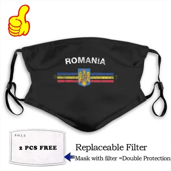 Veido Kaukė rumunijos Vėliava - rumunijos Emblema & Rumunijos Vėliavos mados juokinga dizaino juodos spalvos Daugkartinio naudojimo Apsauginės Kaukės