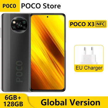 Pasaulinė Versija POCO X3 NFC 6GB 128GB Išmanųjį telefoną Snapdragon 732G Octa Core 6.67