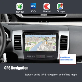 2 Din Automobilio Radijo daugialypės terpės Grotuvas, Navigacija, GPS Mitsubishi Outlander xl 2 2005-2011 Android 8.1 2 Din Radijo Garso GPS
