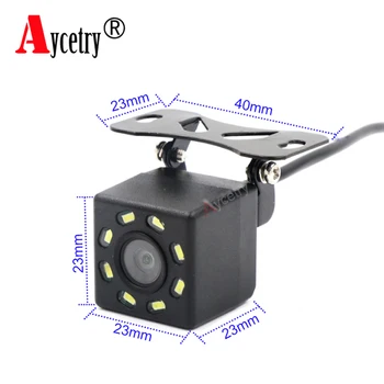 Aycetry! Universalus Automobilių Galinio vaizdo atbuline Kamera 8 LED Naktinio Matymo Vandeniui CCD HD Spalvos auto Backup automobilio Parkavimo Kamera
