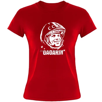 Hipster Jurijus Gagarinas CCCP Marškinėliai Vasarą Moterys T-shirt Medvilnės trumpomis Rankovėmis Rusija Juokingi marškinėliai Cool Tees Viršūnės