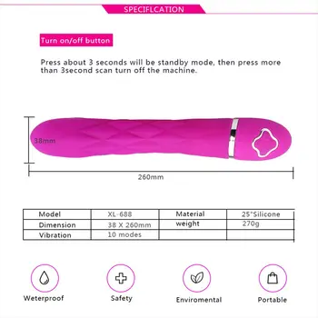 Sukasi Vibracijos Didelis Vibratoriai Moterims, 10 Greičiu Galingas Magic Wand Sekso Žaislai Moters G Spot Skatinti Moterų Sekso Produktai